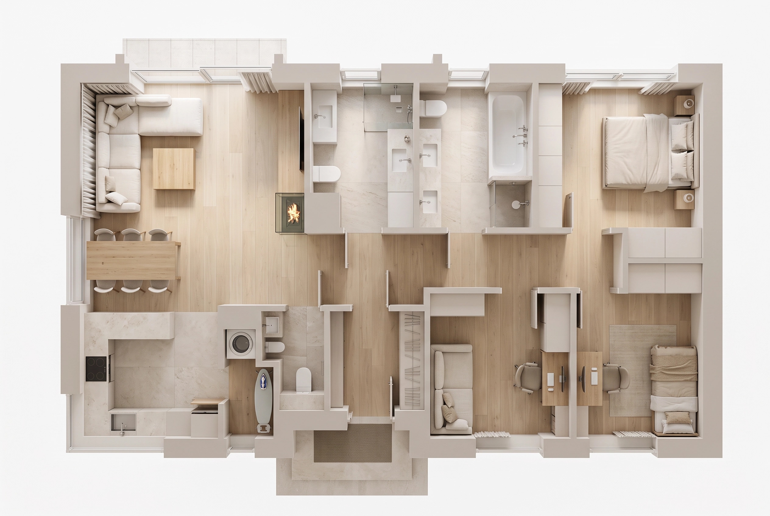 Interior design in Minimalism style — Living Room by GenRoom AI