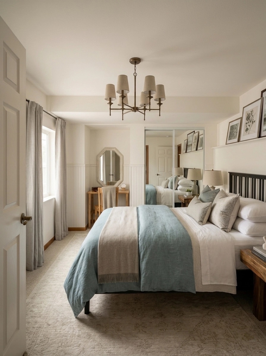 Transitional Bedroom design — interior photo by GenRoom AI