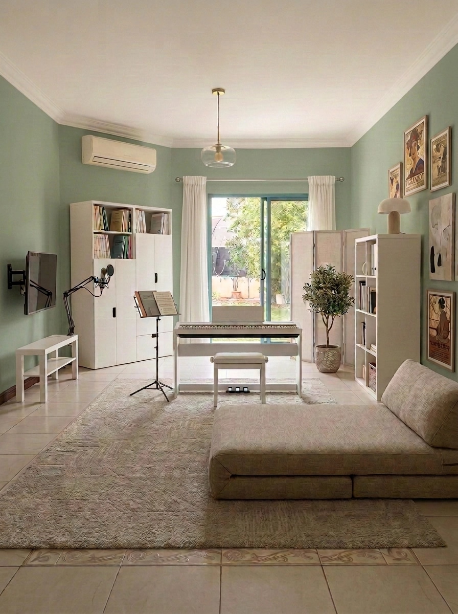 Interior design in Bauhaus style — studio by GenRoom AI