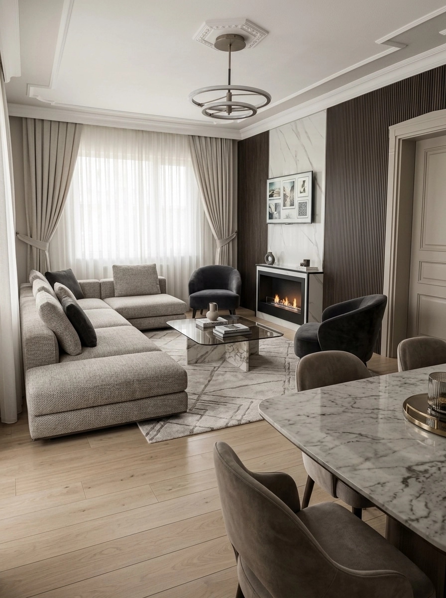 Interior design in Contemporary style — Living Room by GenRoom AI