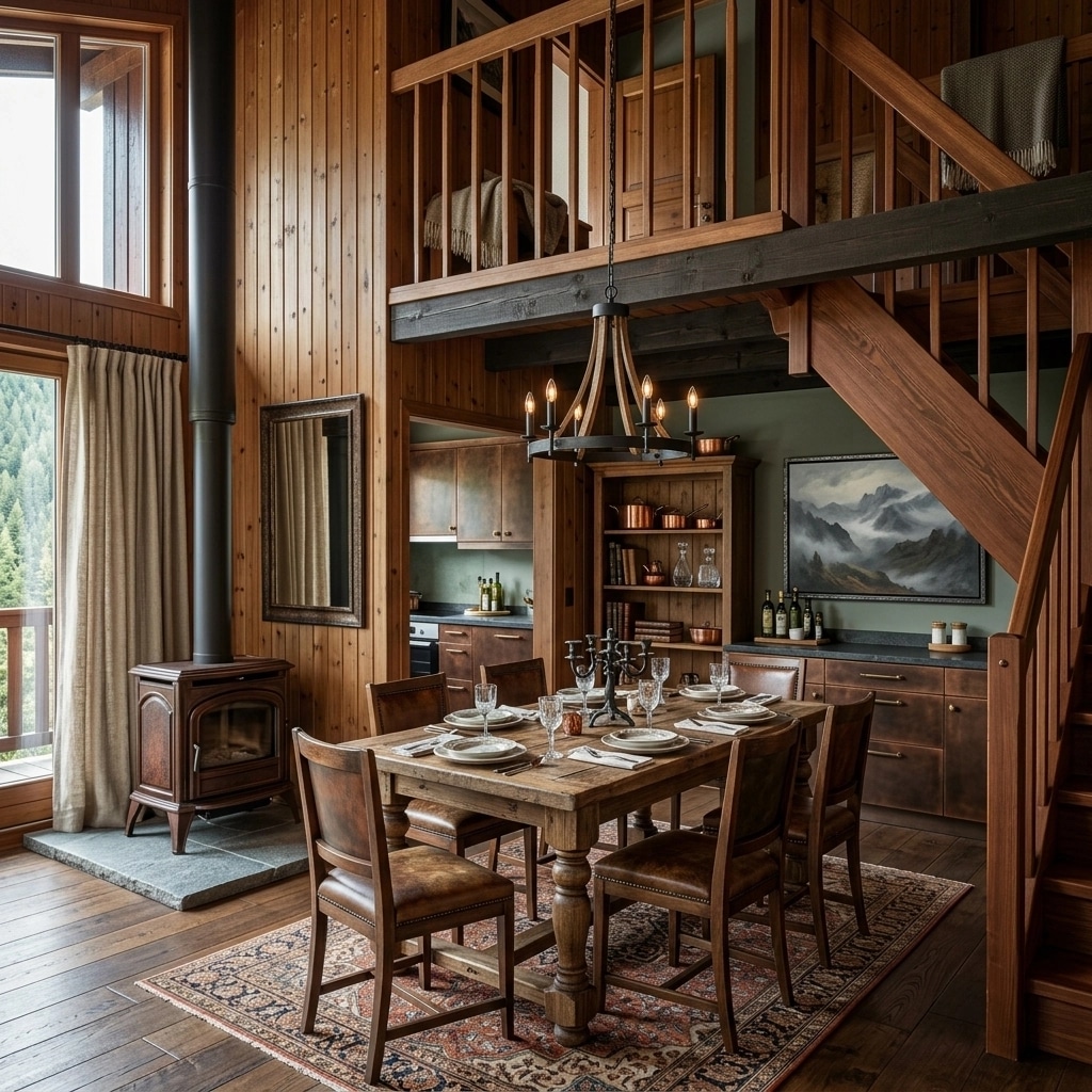 Interior design in Rustic style — dining_room by GenRoom AI