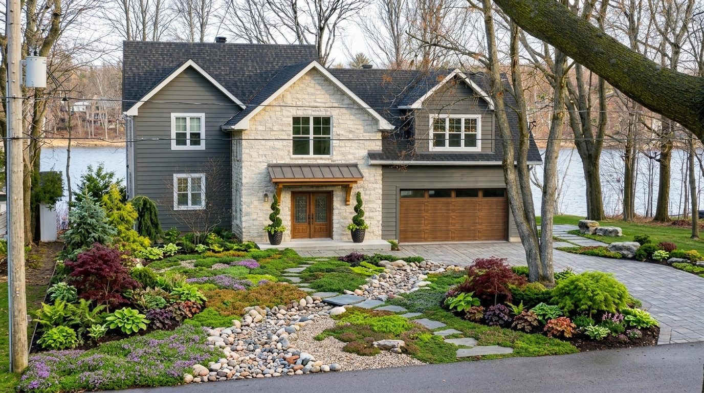 Landscape desain di Scandinavian Garden gaya — Halaman oleh GenRoom AI