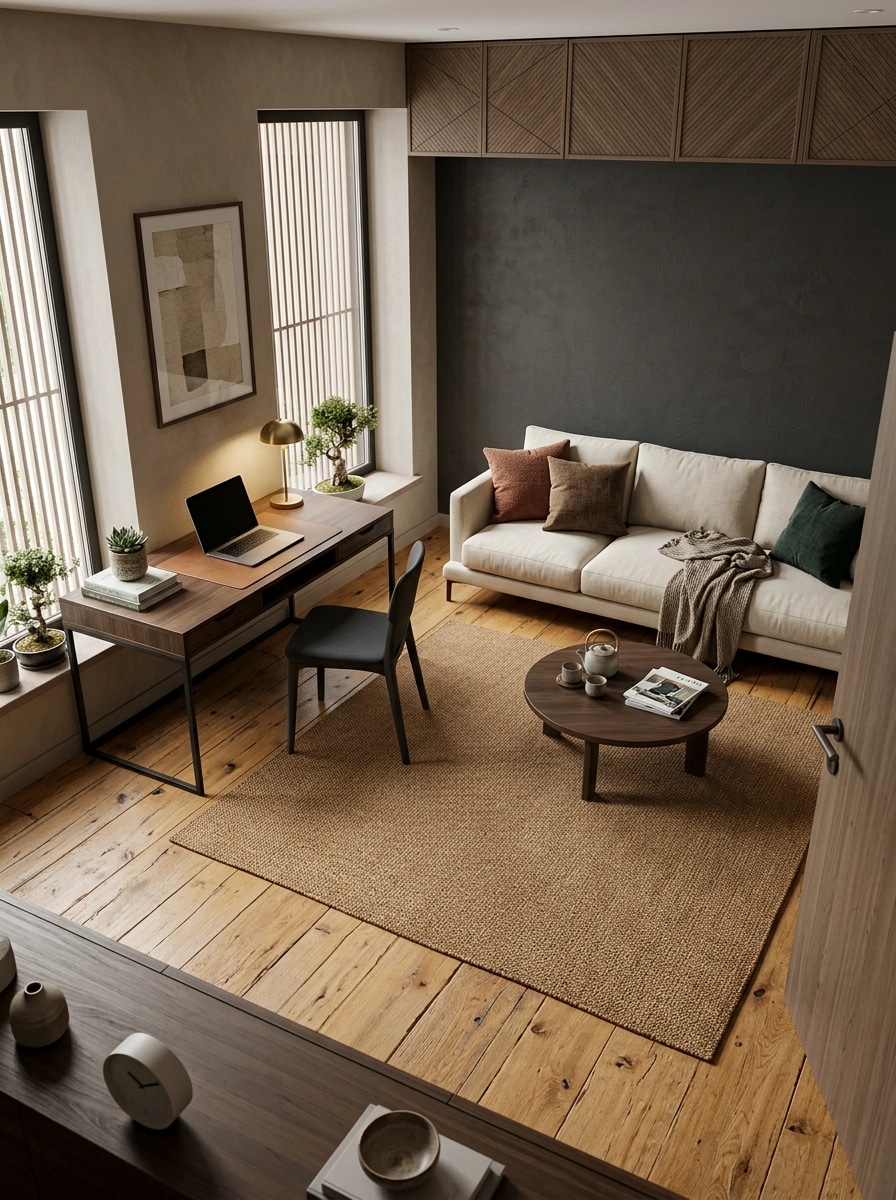 Japandi Office design — interior photo by GenRoom AI