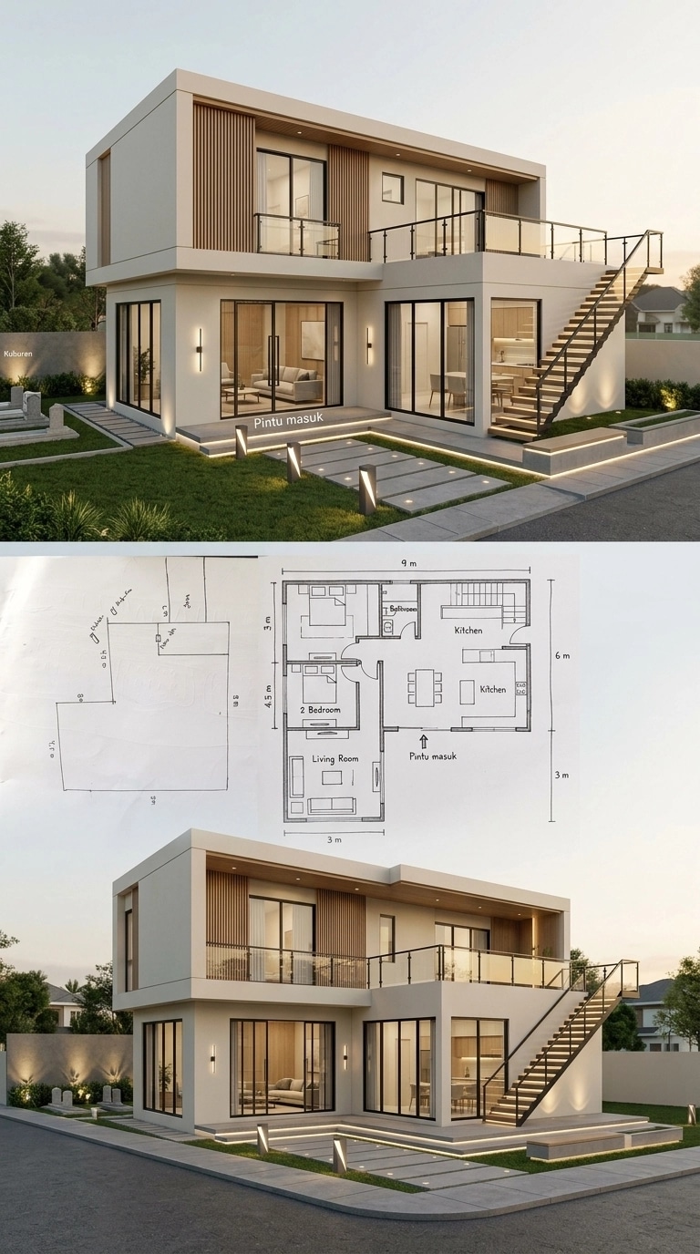 Minimalist Facade Facade design — facade photo by GenRoom AI