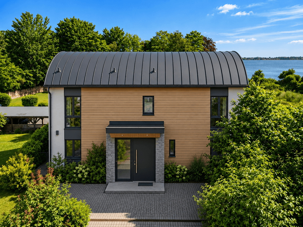 Design de fachada em estilo Contemporary Facade — Fachada por GenRoom AI