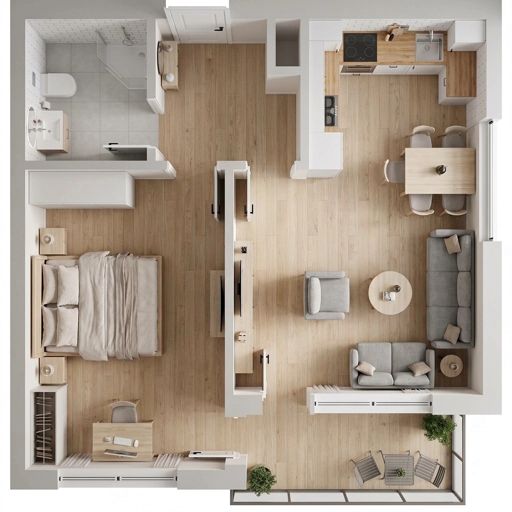 Scandinavian Living Room design — interior photo by GenRoom AI