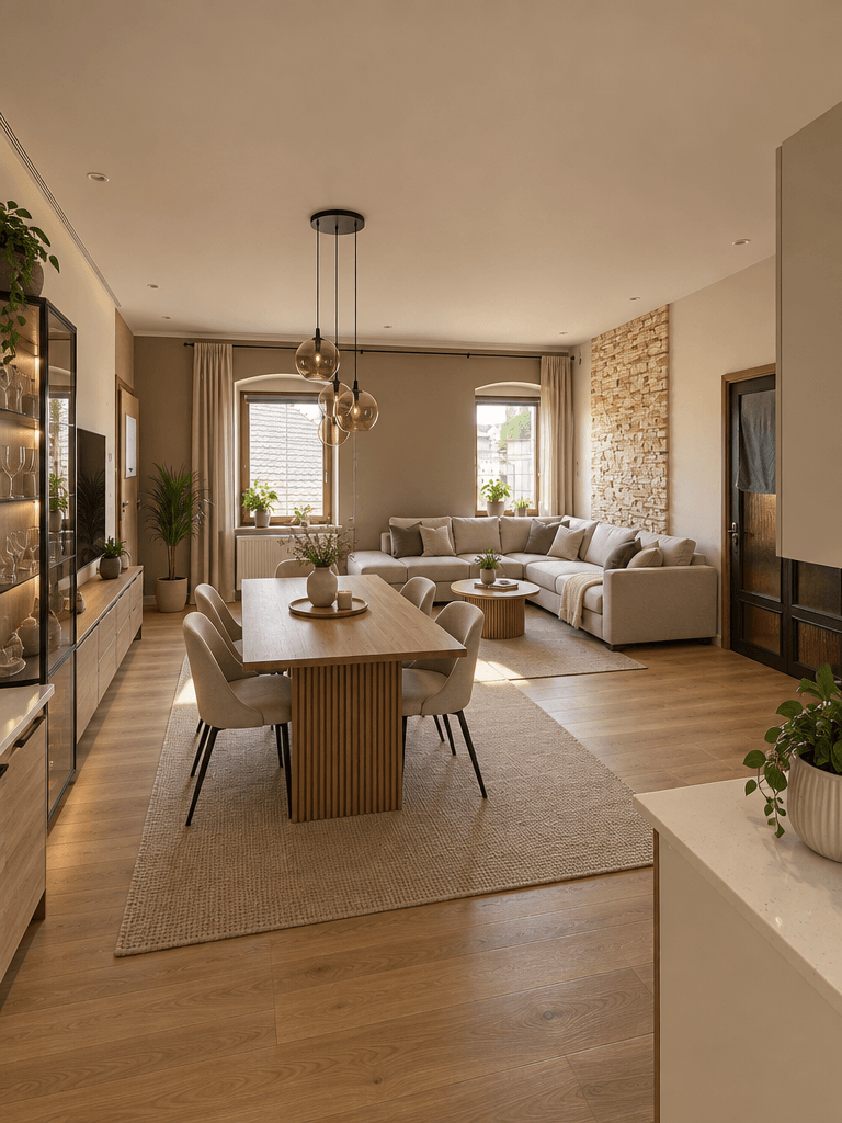 Thiết kế nội thất theo phong cách Minimalism — Phòng khách bởi GenRoom AI