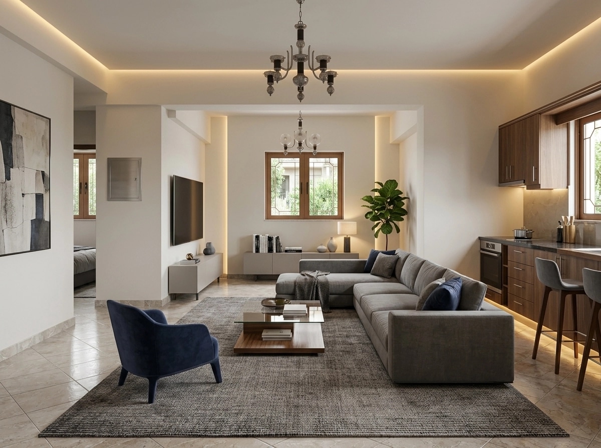 Interior design in Contemporary style — Living Room by GenRoom AI