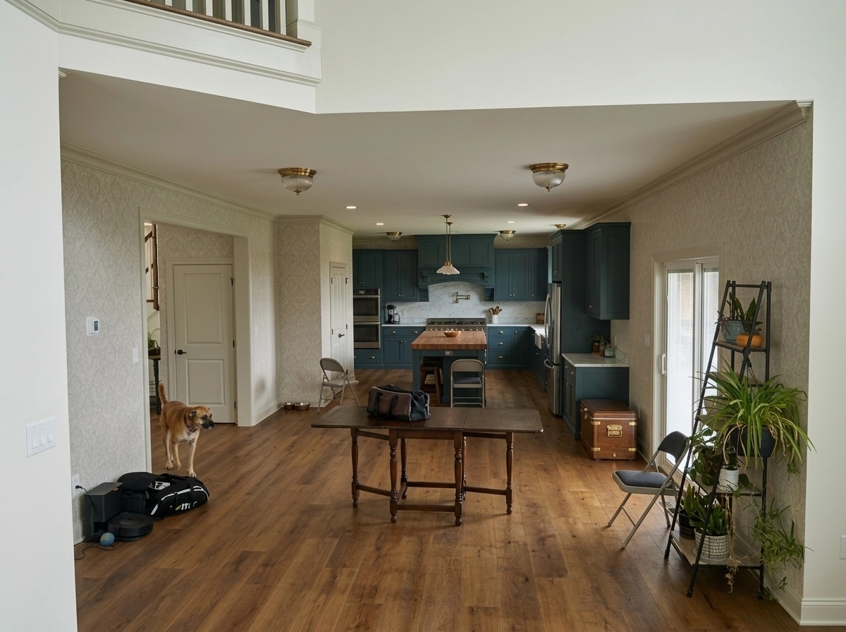 Kitchen interior in British style — photo by GenRoom AI