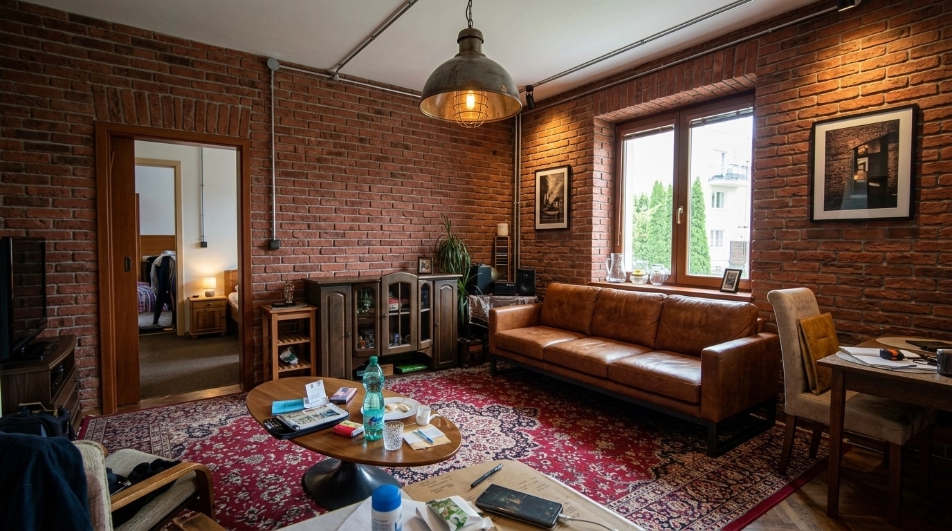 Interior design in Loft / Industrial style — Living Room by GenRoom AI