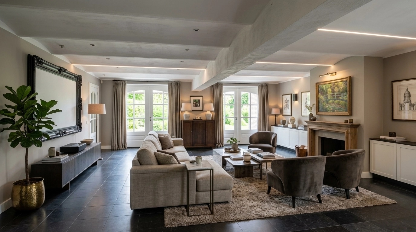 Modern Farmhouse Living Room design — interior photo by GenRoom AI