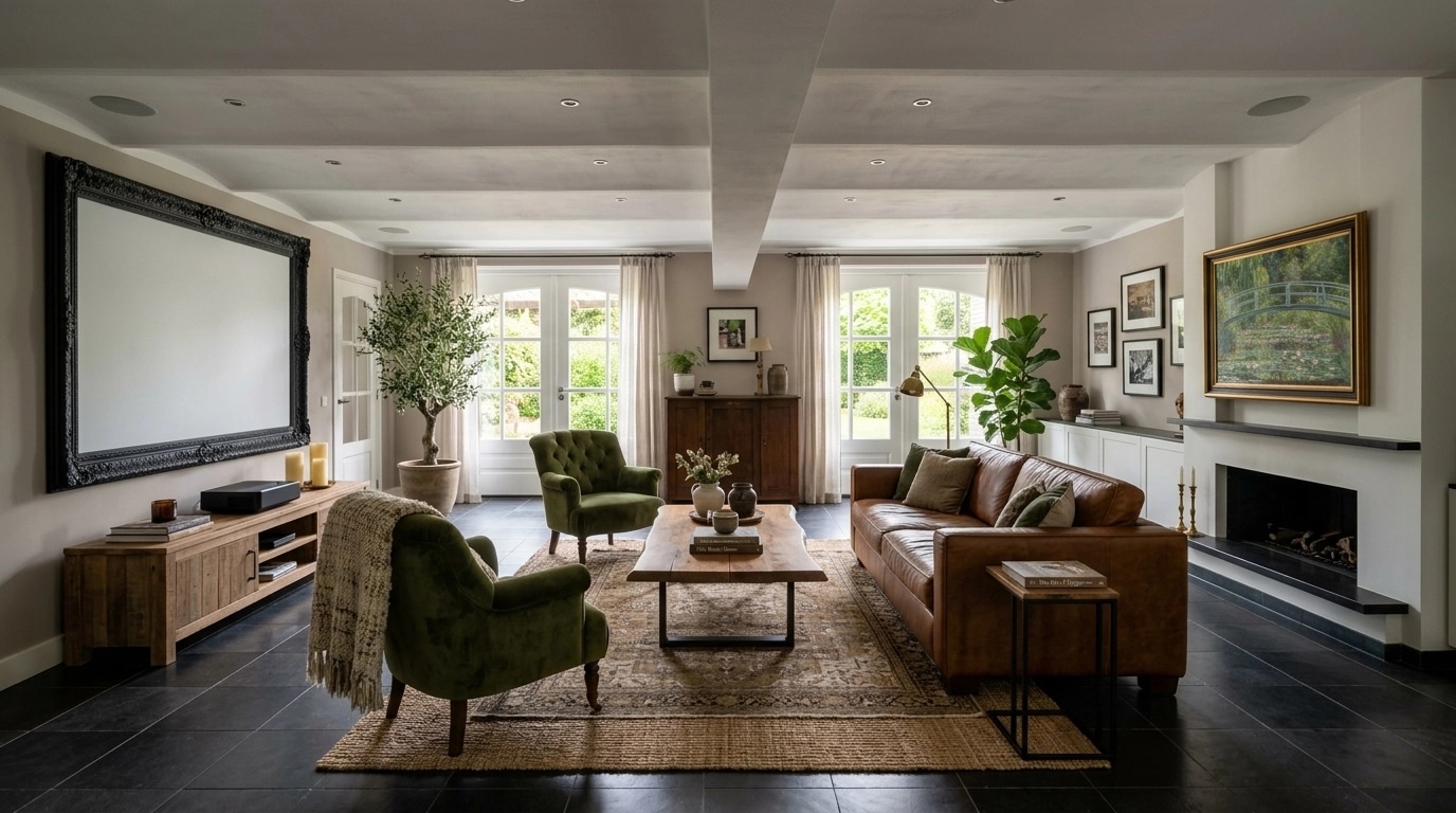 Interior design in Rustic style — Living Room by GenRoom AI