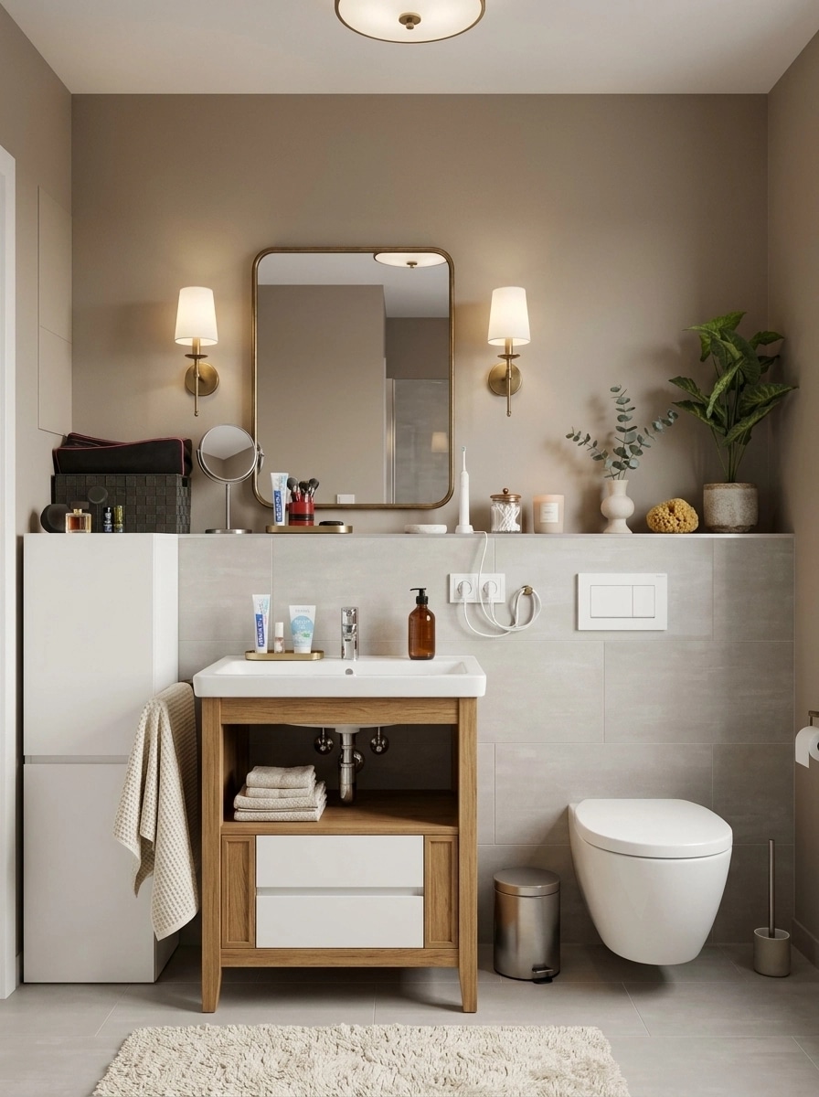 Bathroom interior in Transitional style — photo by GenRoom AI