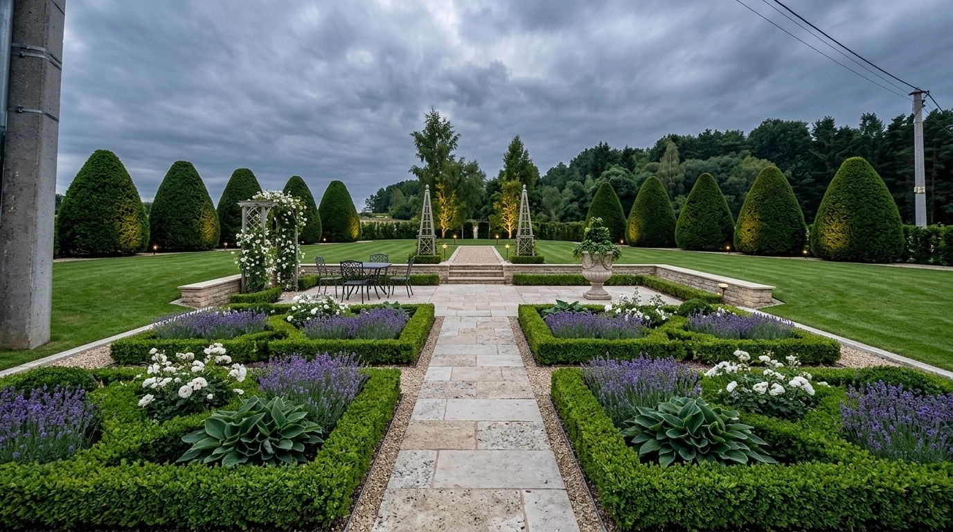 Classic Garden Jardin design — yard photo by GenRoom AI