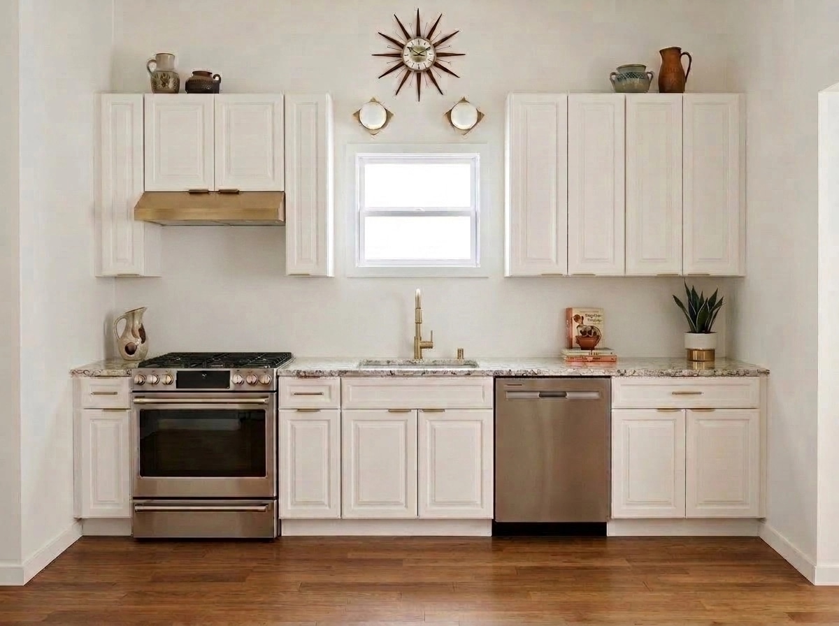 Interior design in Mid-Century Modern style — Kitchen by GenRoom AI