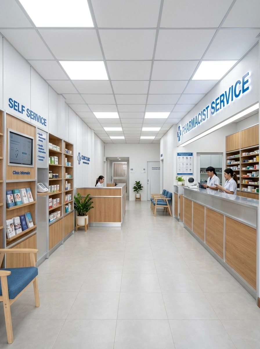 Interior design in Scandinavian style — clinic by GenRoom AI