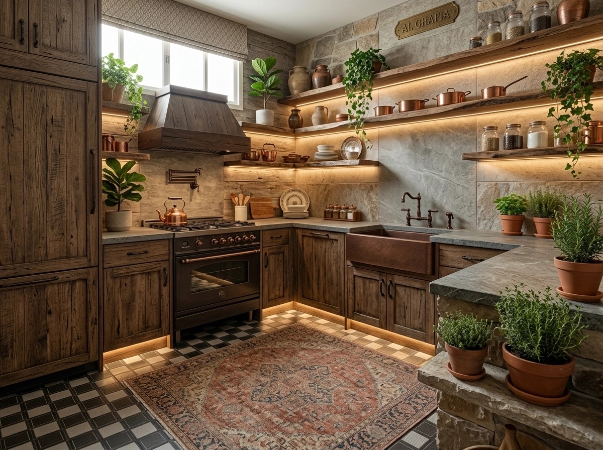 Interior design in Rustic style — Kitchen by GenRoom AI