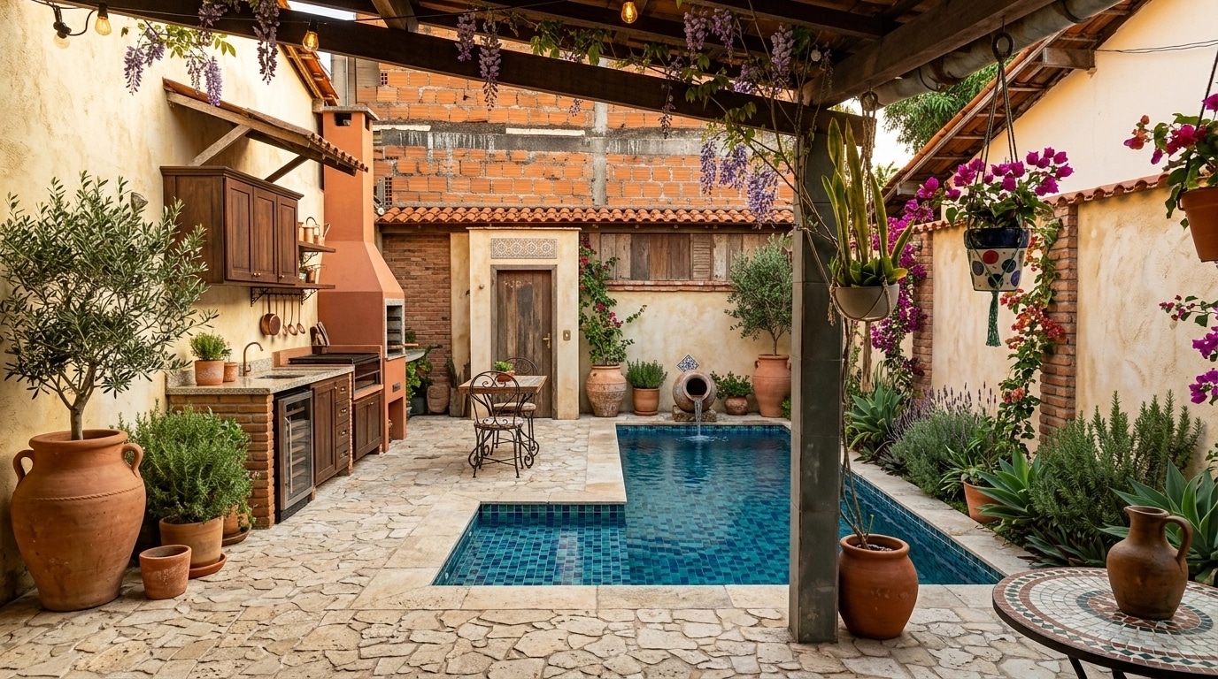 Landscape design in Mediterranean Yard style — Yard by GenRoom AI