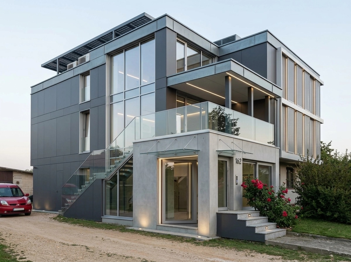 Hi-Tech Facade Facade design — facade photo by GenRoom AI