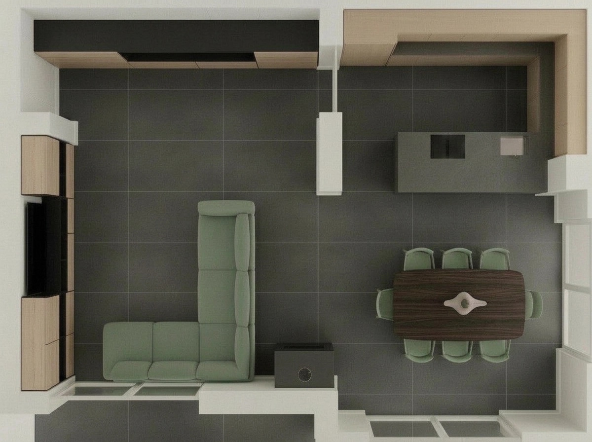 Minimalism Living Room design — interior photo by GenRoom AI