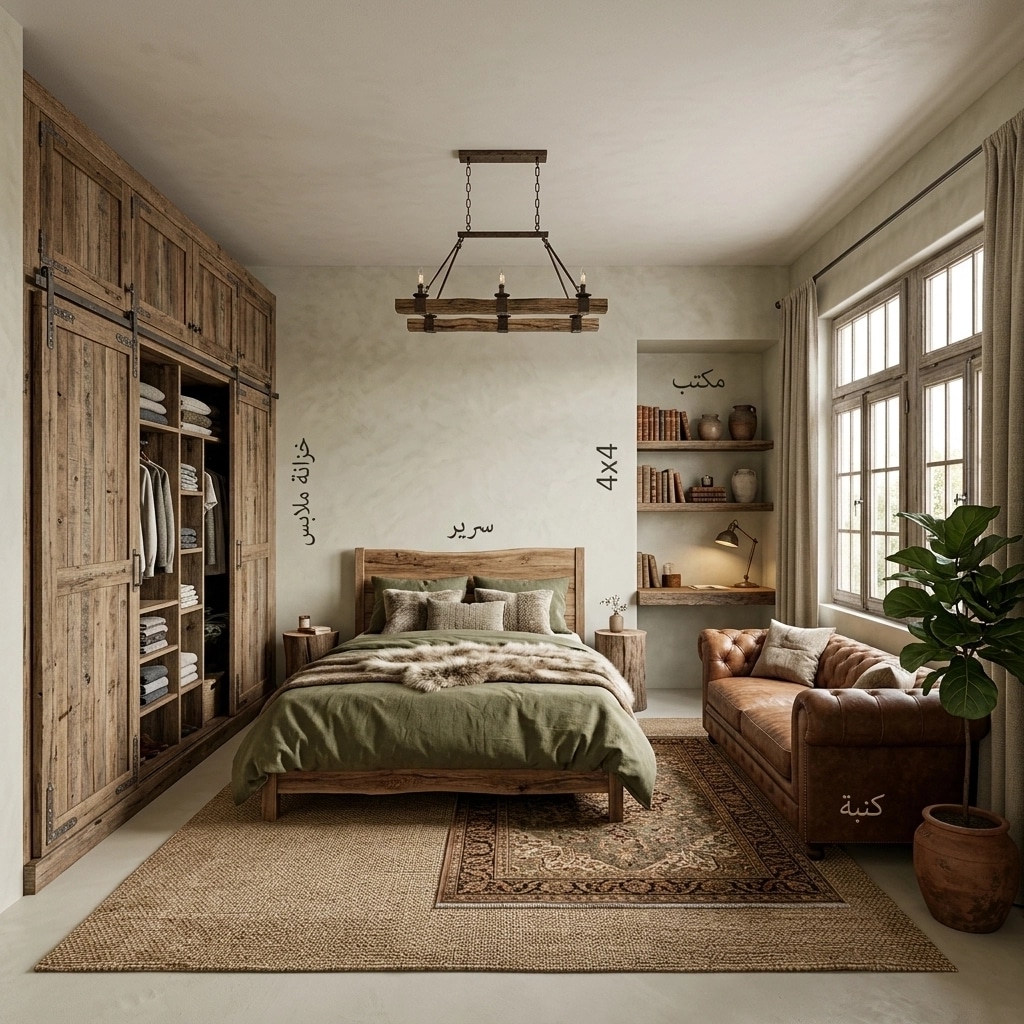 Rustic Bedroom design — interior photo by GenRoom AI