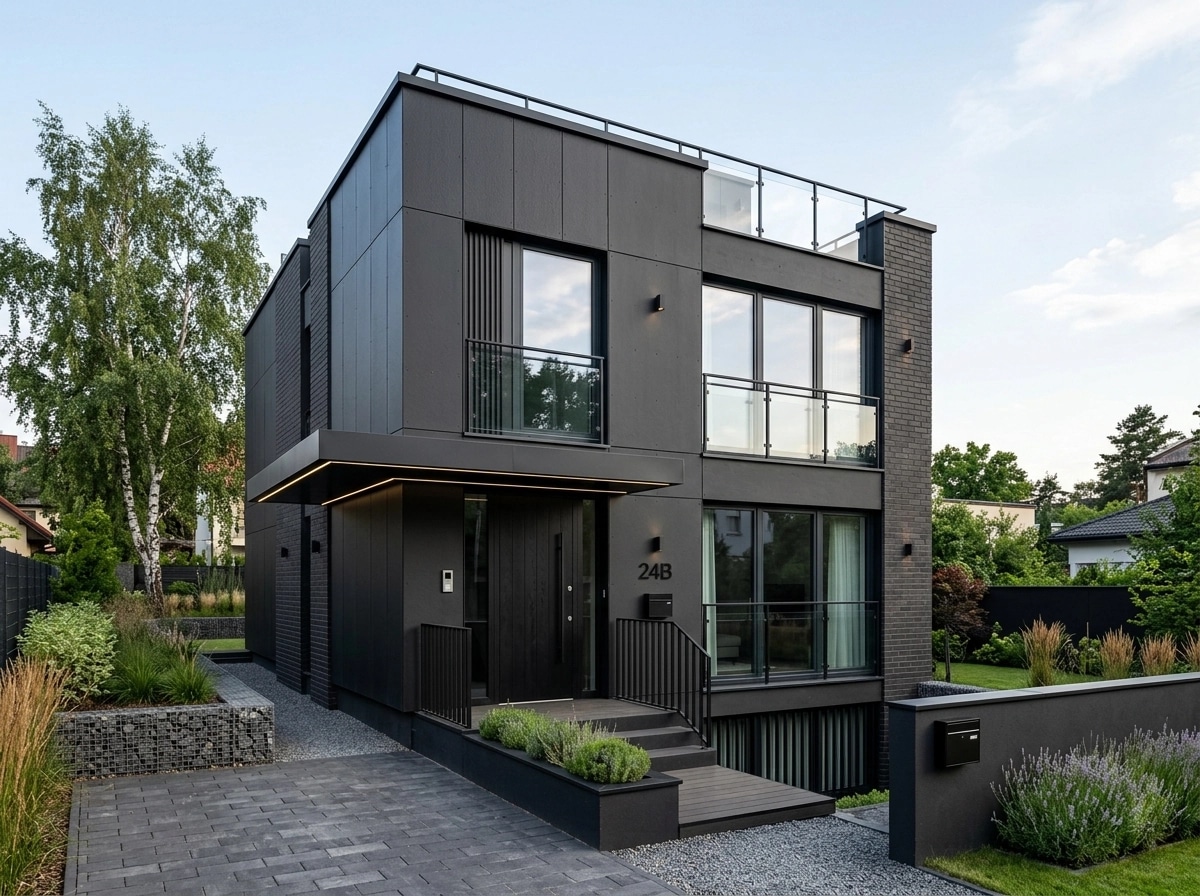 Facade design in Blacktec Facade style — Facade by GenRoom AI