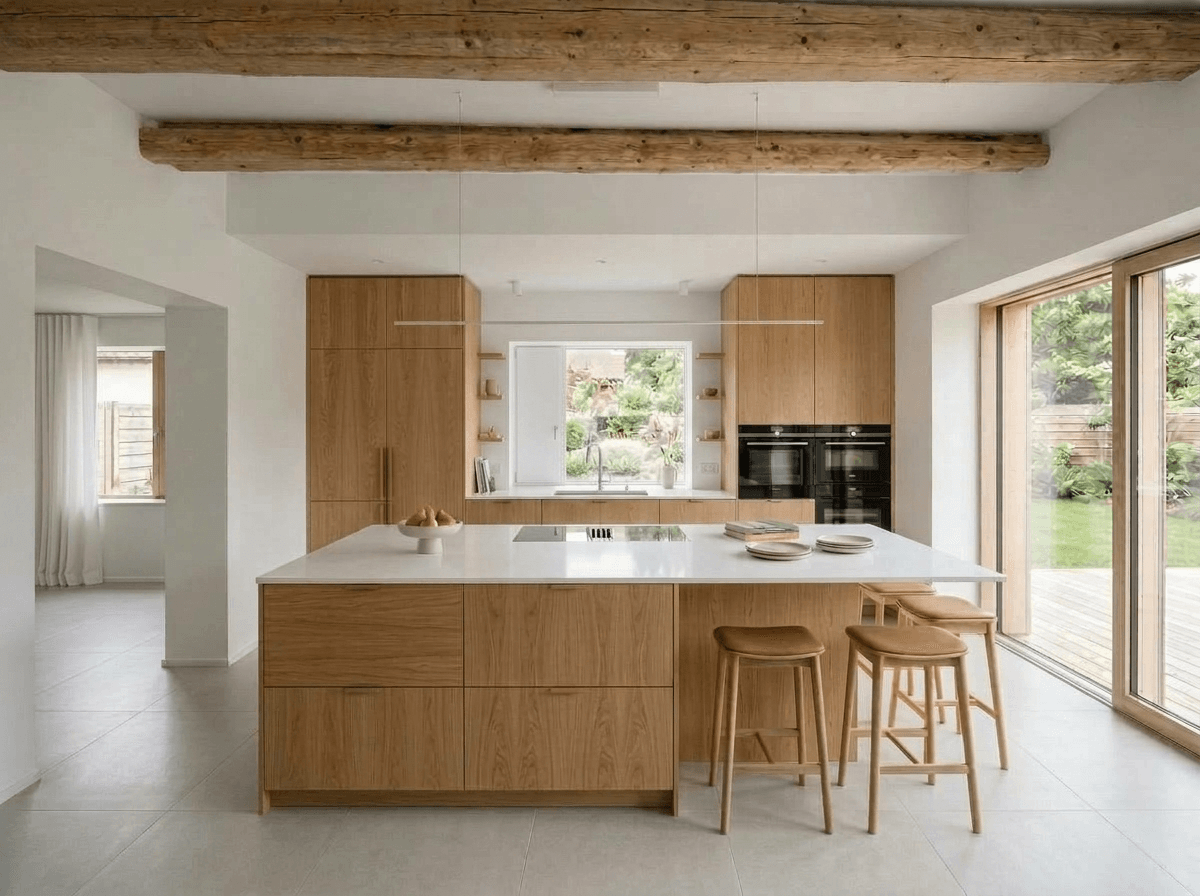 Kitchen interior in Minimalism style — photo by GenRoom AI
