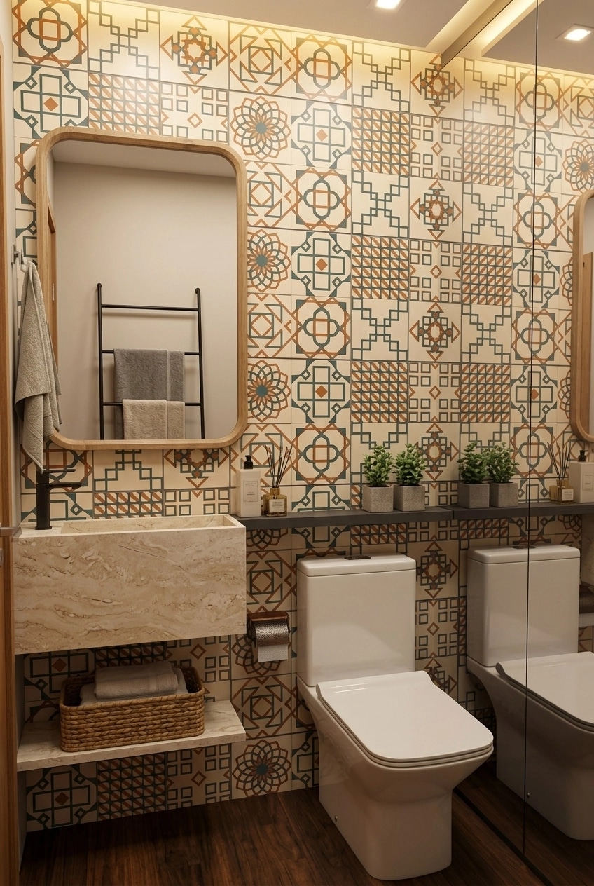 Bathroom interior in Contemporary style — photo by GenRoom AI