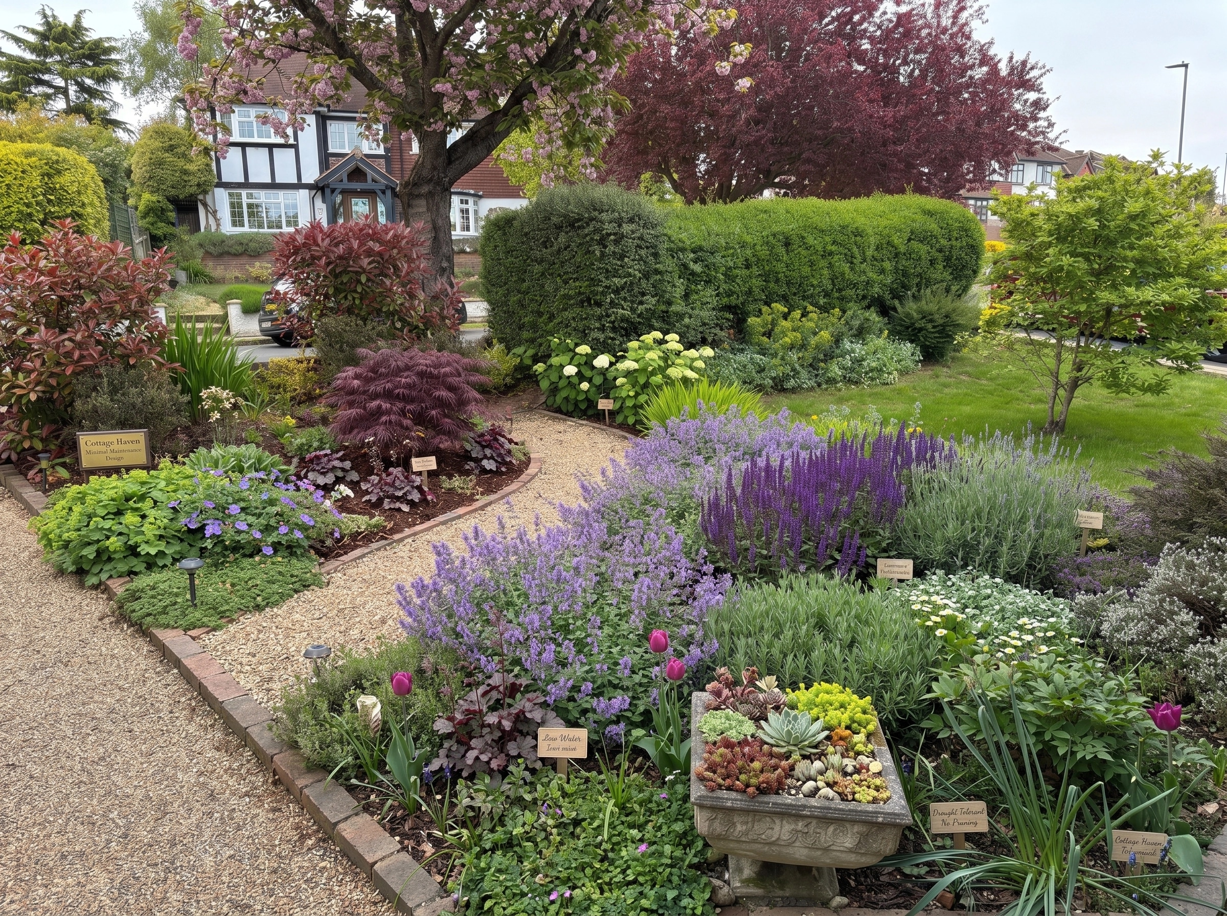Landscape design in English Cottage Garden style — Yard by GenRoom AI