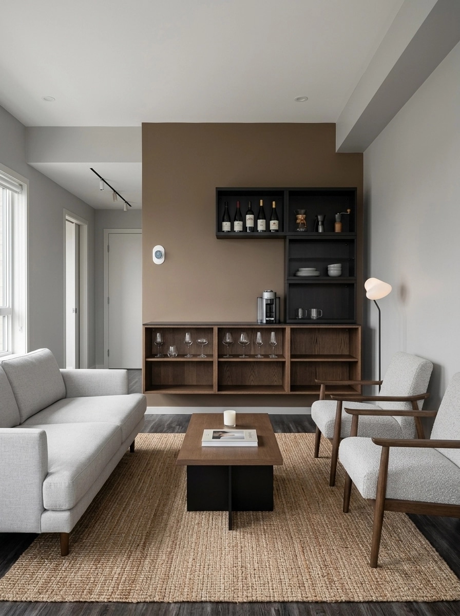 Interior design in Minimalism style — Living Room by GenRoom AI