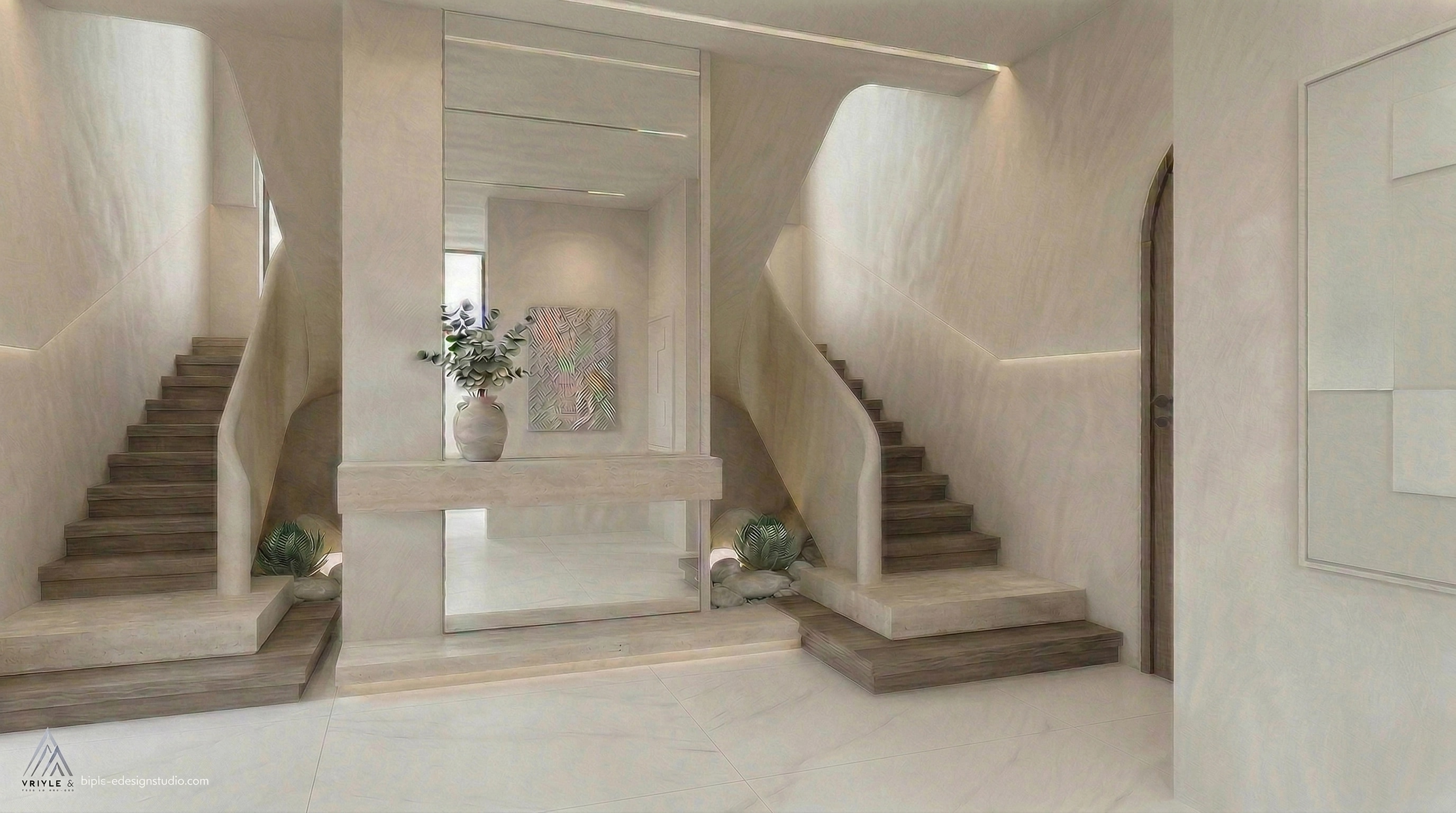Interior design in Mediterranean style — Hallway by GenRoom AI