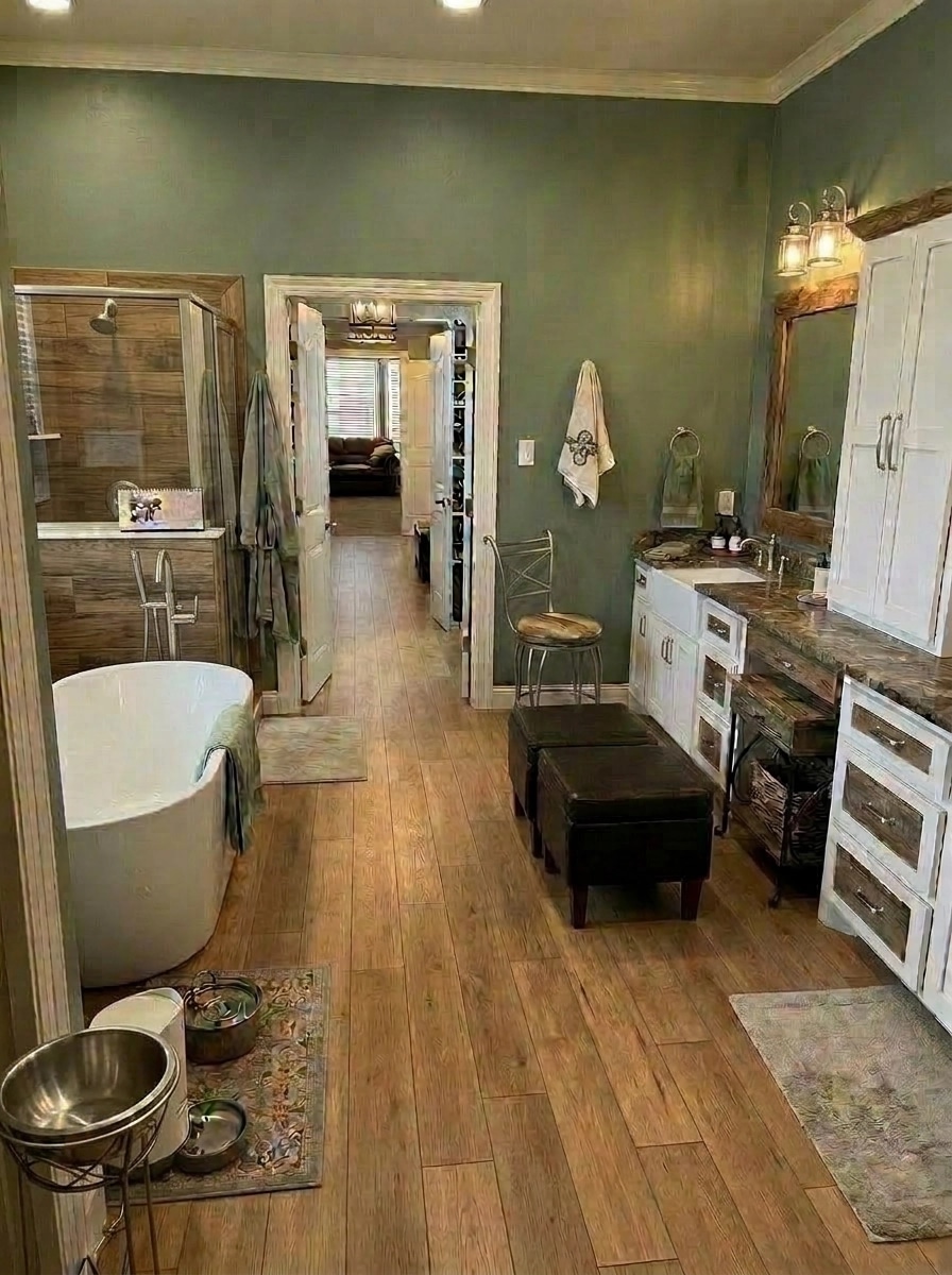 Interior design in Modern Farmhouse style — Bathroom by GenRoom AI