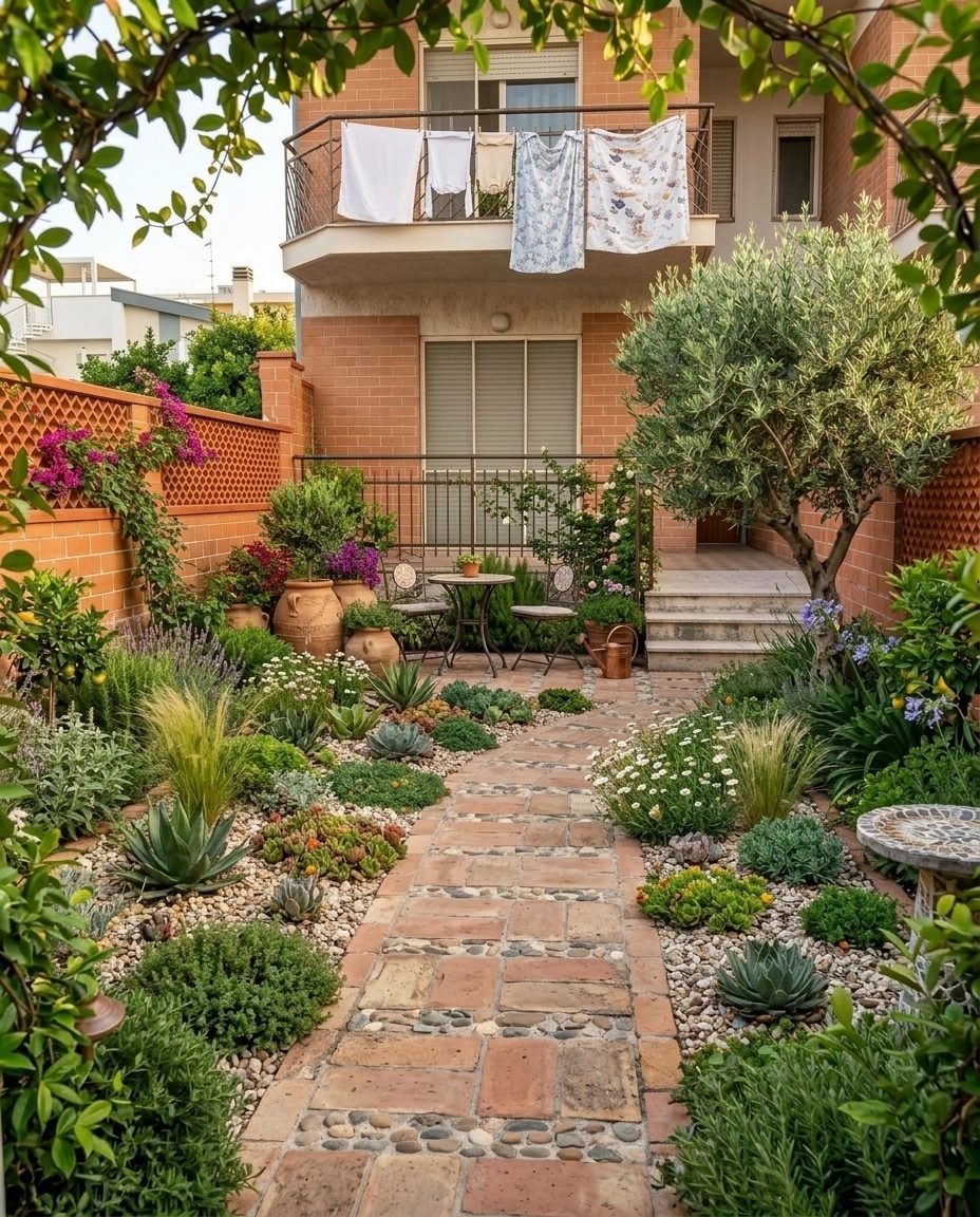 Landscape design in Mediterranean Yard style — Yard by GenRoom AI