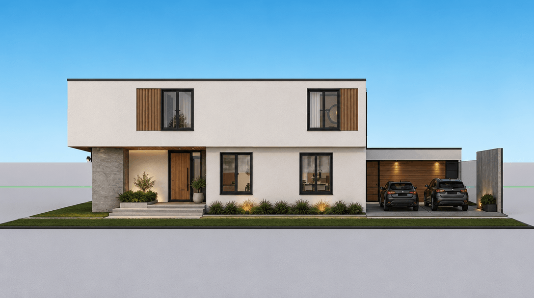 Facade design in no_style style — photo by GenRoom AI