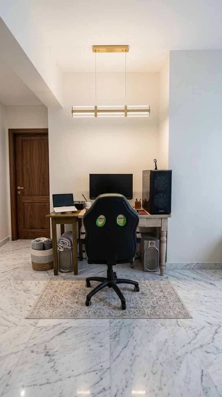 Office interior in Transitional style — photo by GenRoom AI
