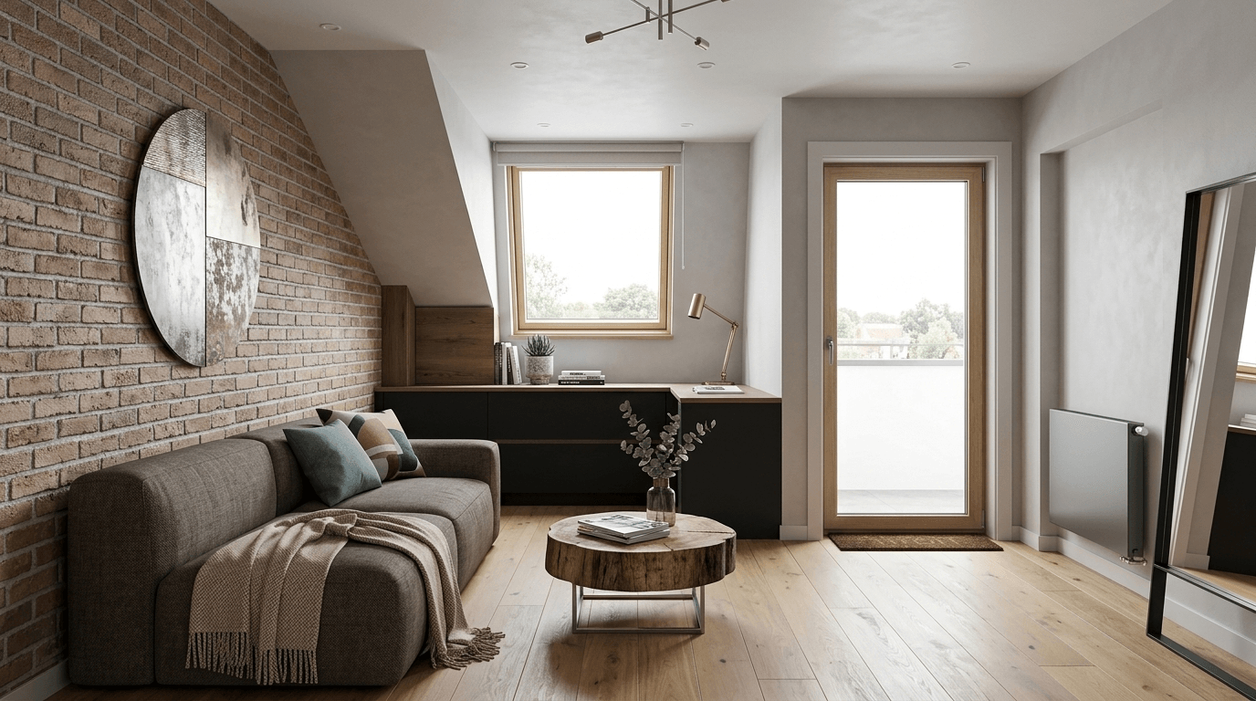 Interior design in Contemporary style — attic by GenRoom AI