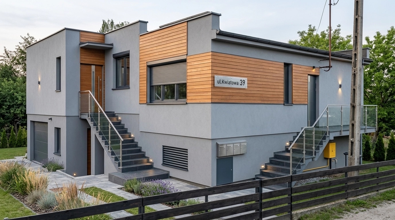 Contemporary Facade Fachada design — facade photo by GenRoom AI