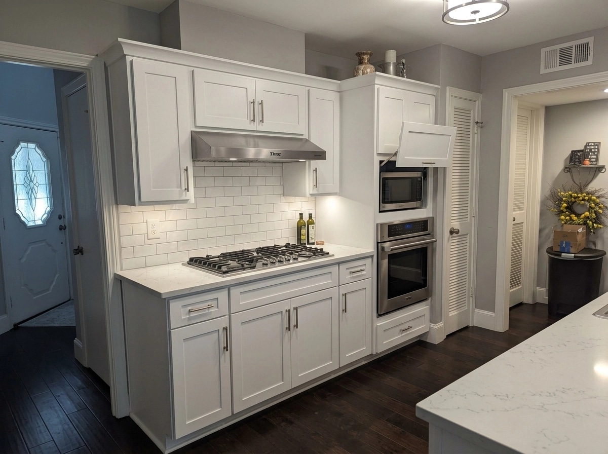 Kitchen interior in Transitional style — photo by GenRoom AI