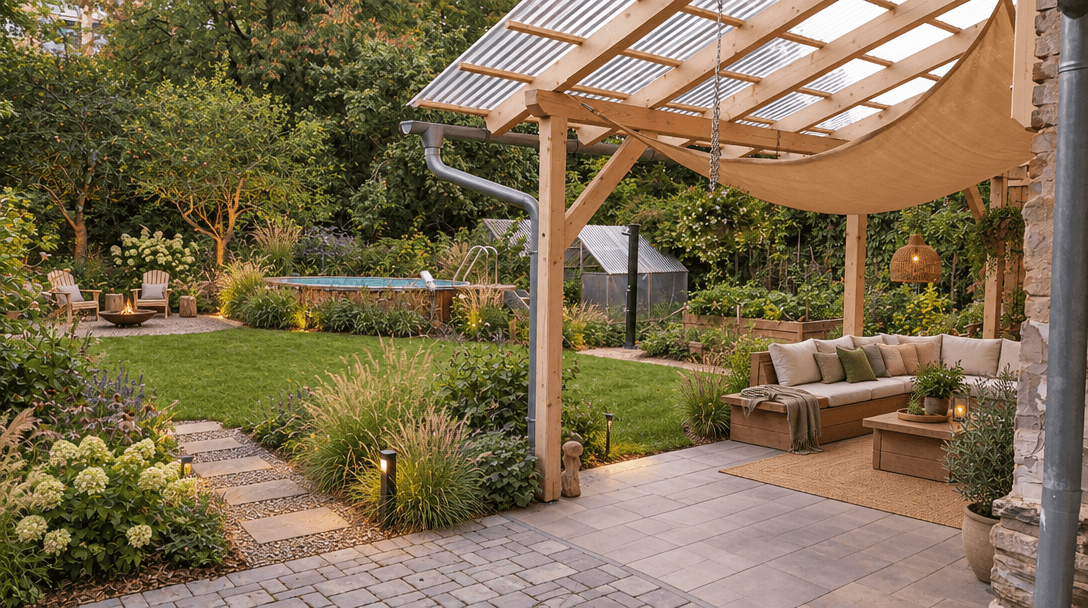 Landscape design in Eco Natural Garden style — Yard by GenRoom AI