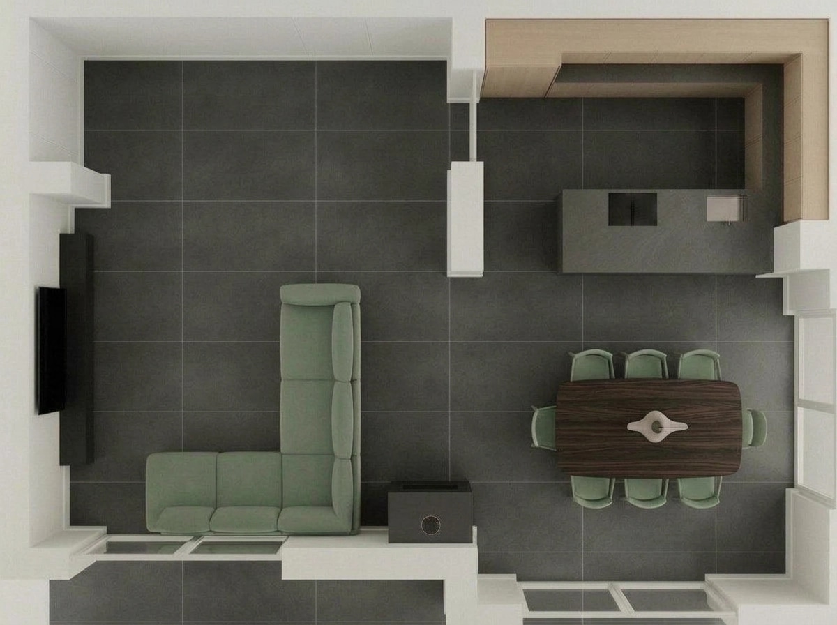Minimalism Living Room design — interior photo by GenRoom AI