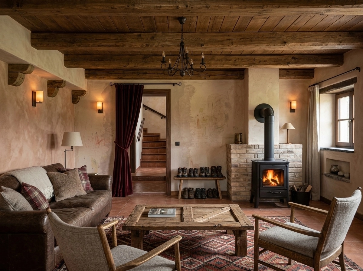 Interior design in Rustic style — Living Room by GenRoom AI