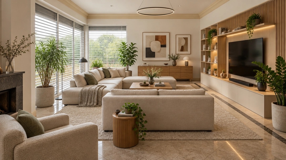 Interior design in Minimalism style — Living Room by GenRoom AI