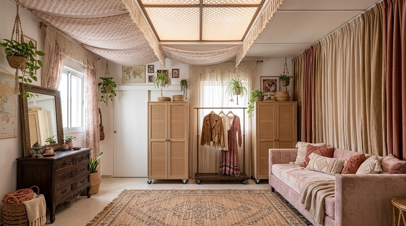 Interior design in Bohemian style — Bedroom by GenRoom AI