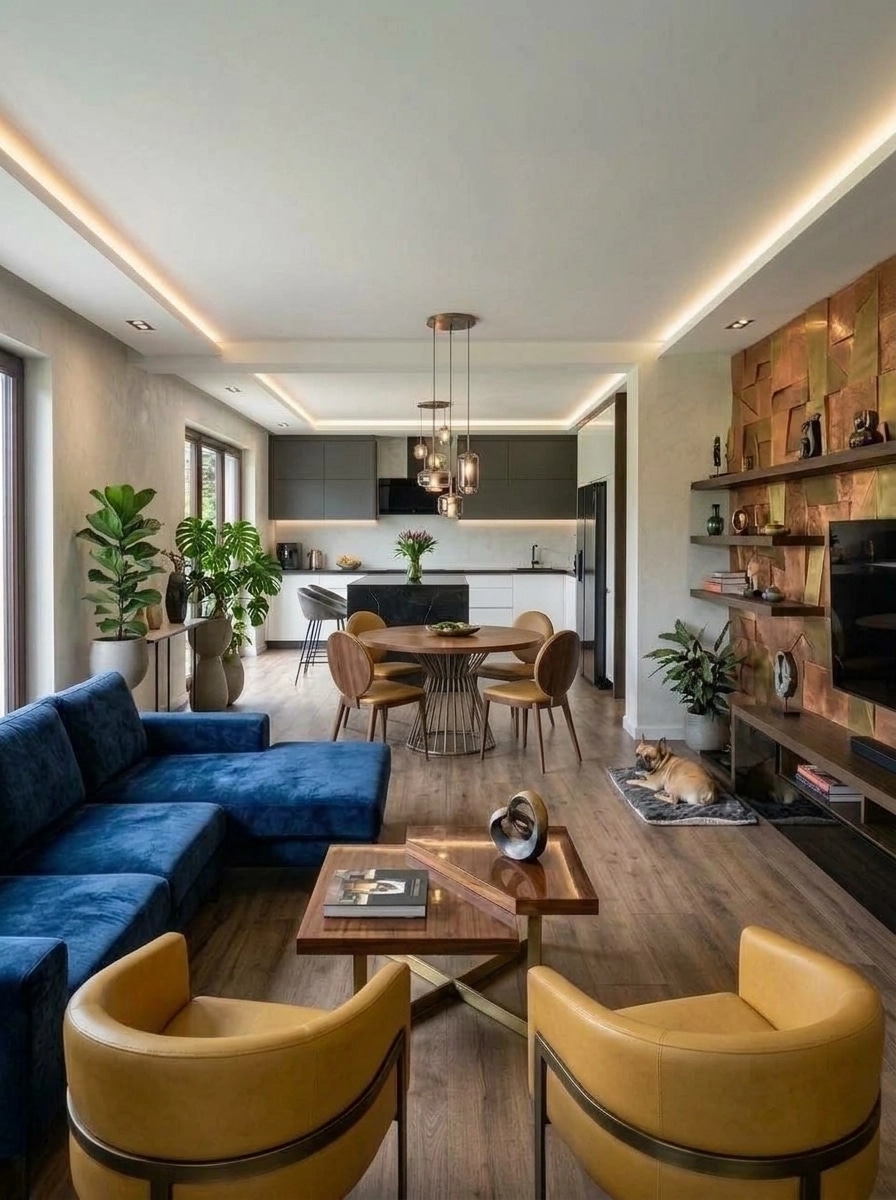 Interior design in Contemporary style — Living Room by GenRoom AI