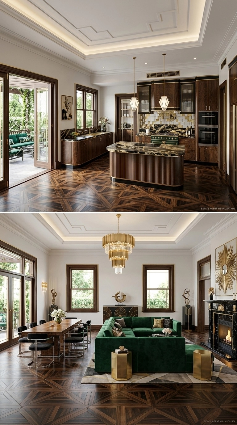 Art Deco Kitchen design — interior photo by GenRoom AI