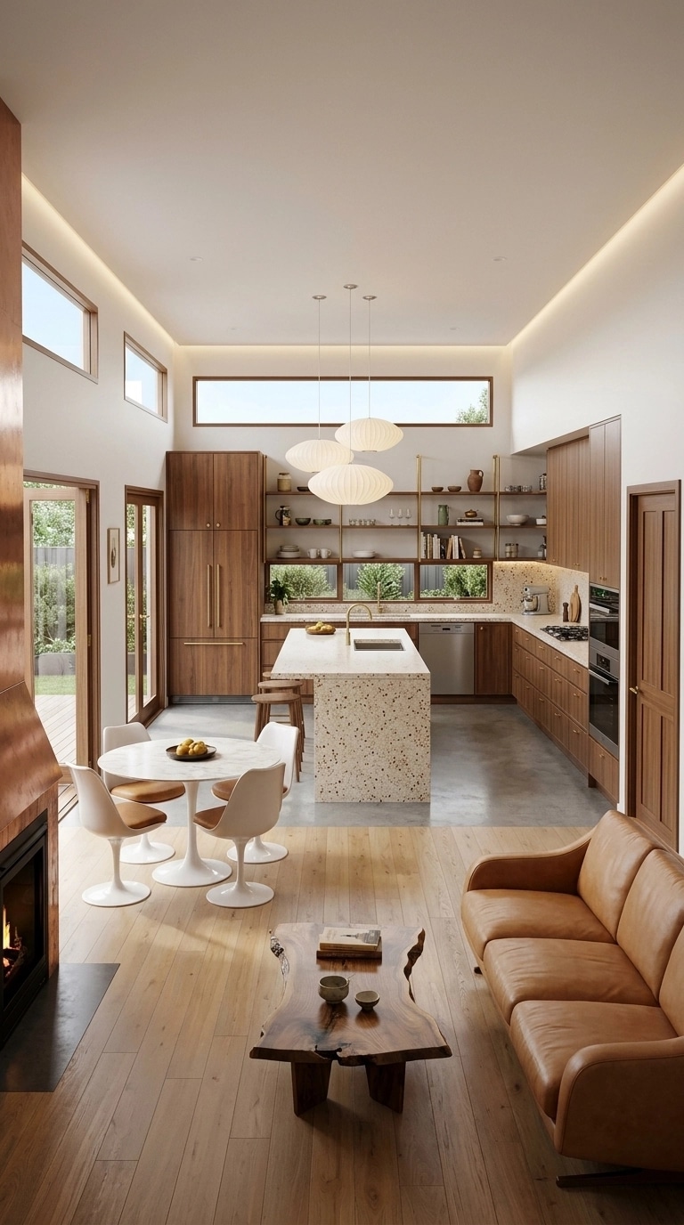 Mid-Century Modern Kitchen design — interior photo by GenRoom AI