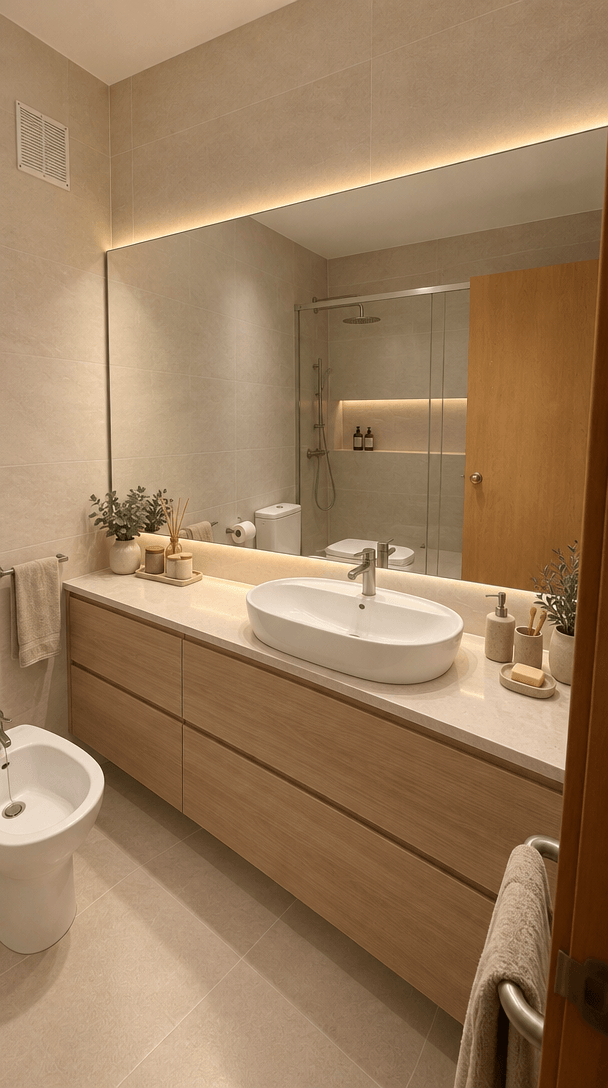 Minimalism Bathroom design — interior photo by GenRoom AI