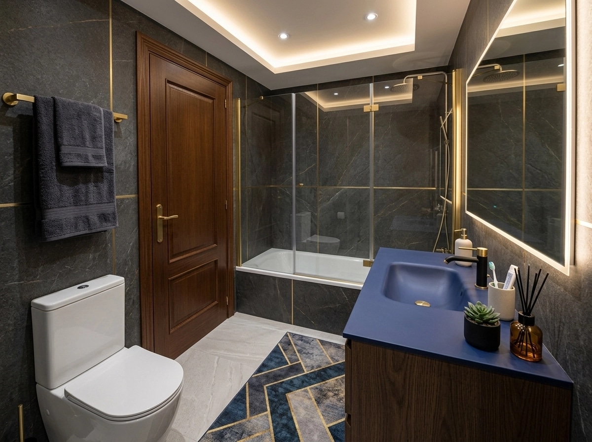 Bathroom interior in Contemporary style — photo by GenRoom AI