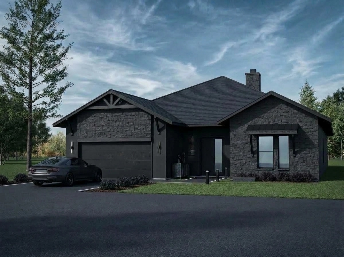 Facade design in Blacktec Facade style — Facade by GenRoom AI