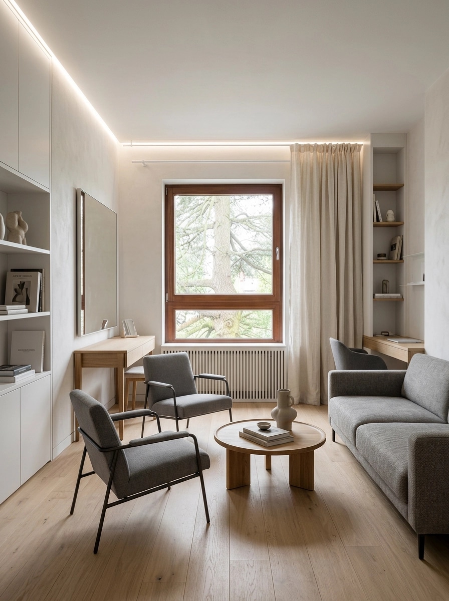 Minimalism Living Room design — interior photo by GenRoom AI